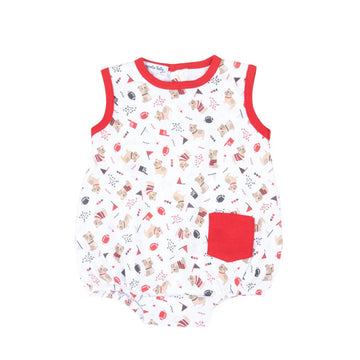 Magnolia Baby Bulldog Pride Printed Sleeveless Boy Bubble