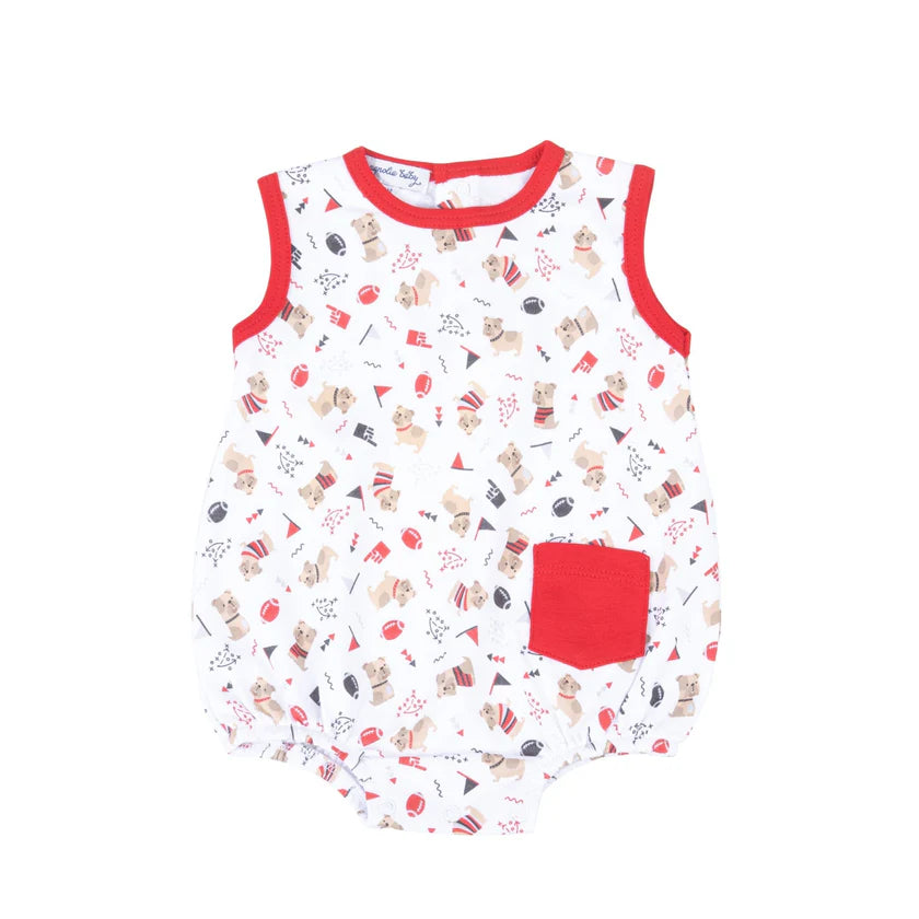 Magnolia Baby Bulldog Pride Printed Sleeveless Boy Bubble