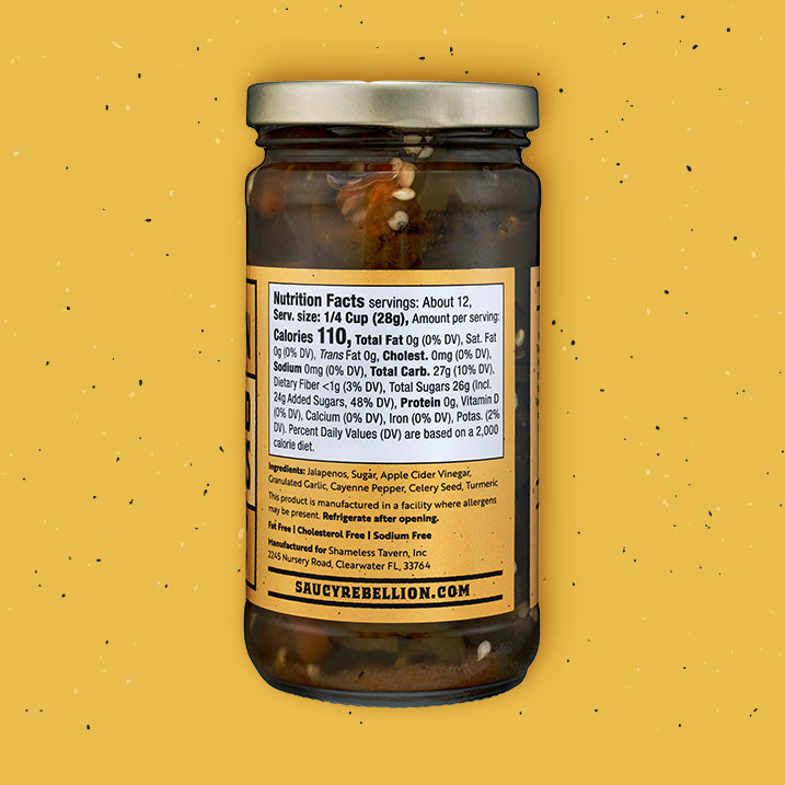 Saucy Rebellion Candied Jalapeños