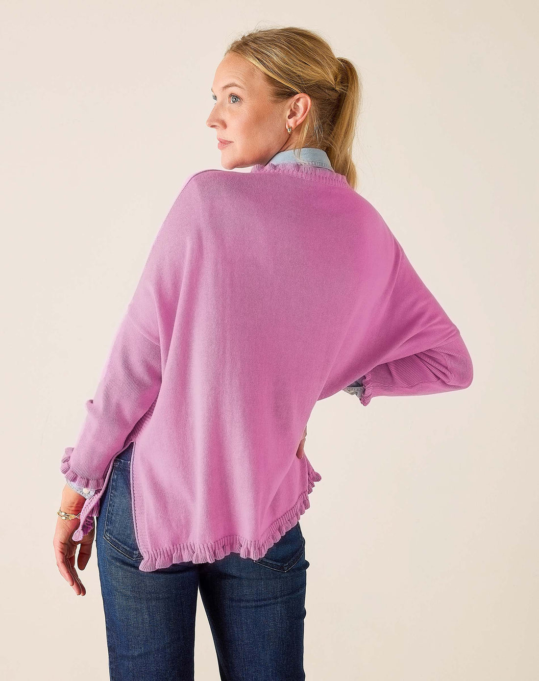MerSea Catalina Cotton Ruffle Sweater - Petal Pink