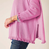 MerSea Catalina Cotton Ruffle Sweater - Petal Pink
