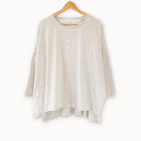 MerSea Catalina Long-Sleeve Tee - Taupe Stripe