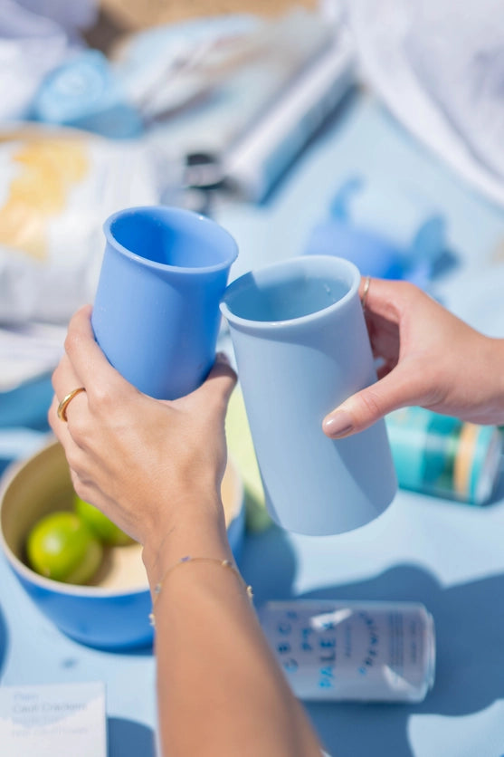Porter Green Silicone Highball Glasses - Sky + Kingfisher