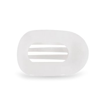 Teleties Coconut White Medium Round Flat Clip