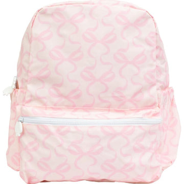 Apple of My Isla Small Backpack- Bows on Pink