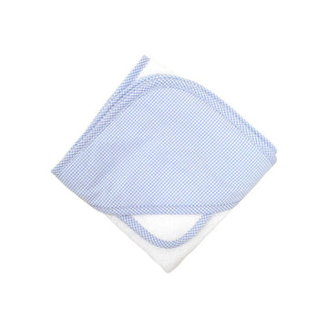 3 Marthas Hooded Towel & Wash-Blue Check