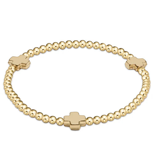 Enewton EGirl Signature Cross 2mm Bracelet - Gold