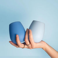 Porter Green Silicone Stemless Wine Glasses - Sky + Kingfisher