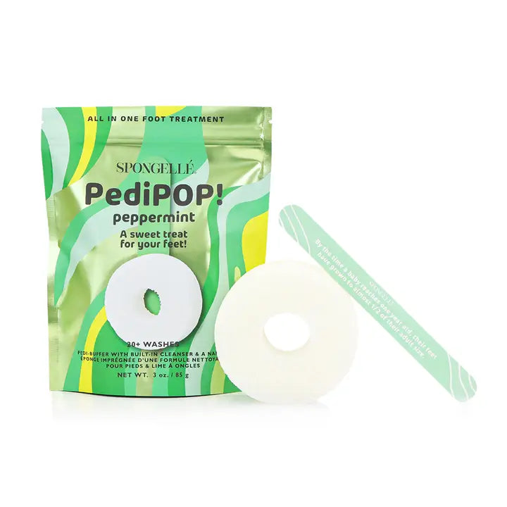 Spongelle Pedi Pop Pedi Buffer & Nail File- Peppermint