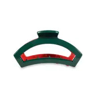 Teleties Open Red and Green Medium Hair Clip