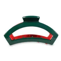 Teleties Open Red and Green Large Hair Clip