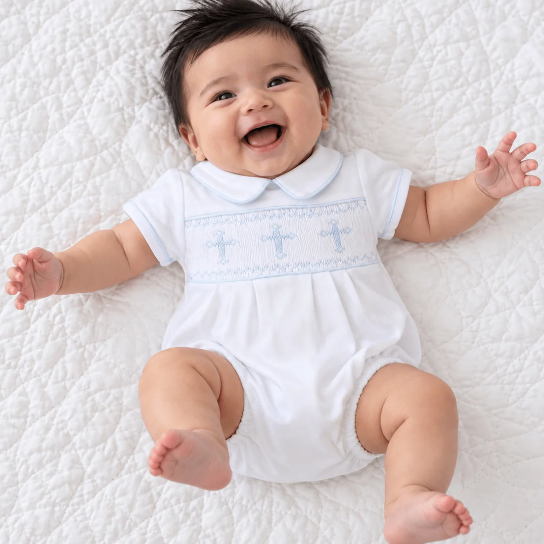 Magnolia Baby Forever Blessed Smocked Bubble
