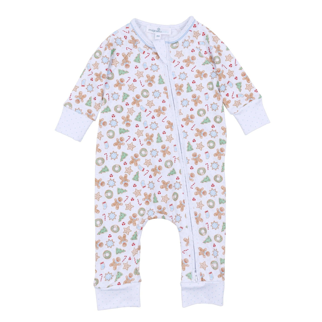 Magnolia Baby Frosted Wonderland Zipper Playsuit-Blue