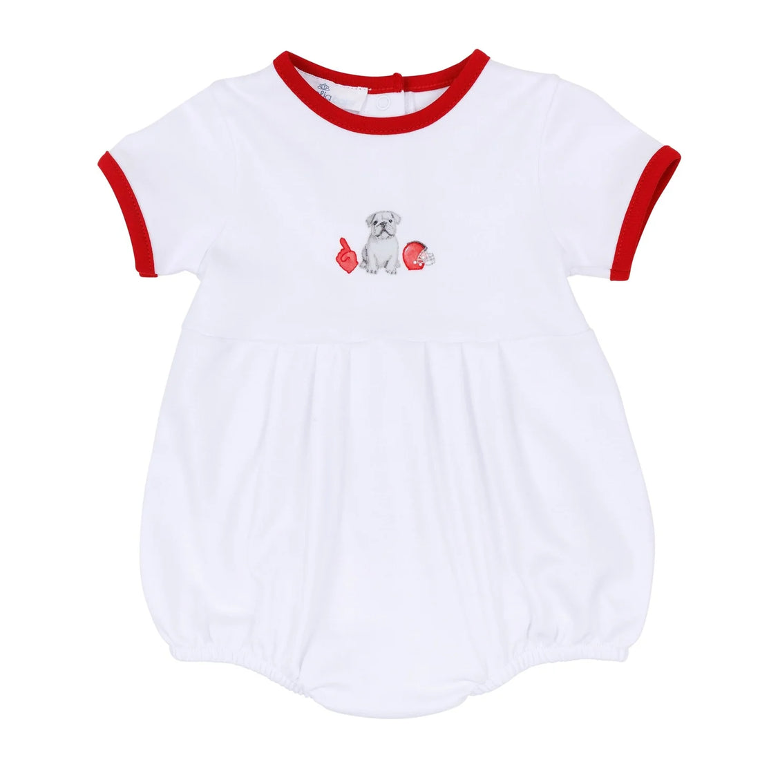 Magnolia Baby Gameday Dawgs Hand-Embroidered Short Sleeve Bubble