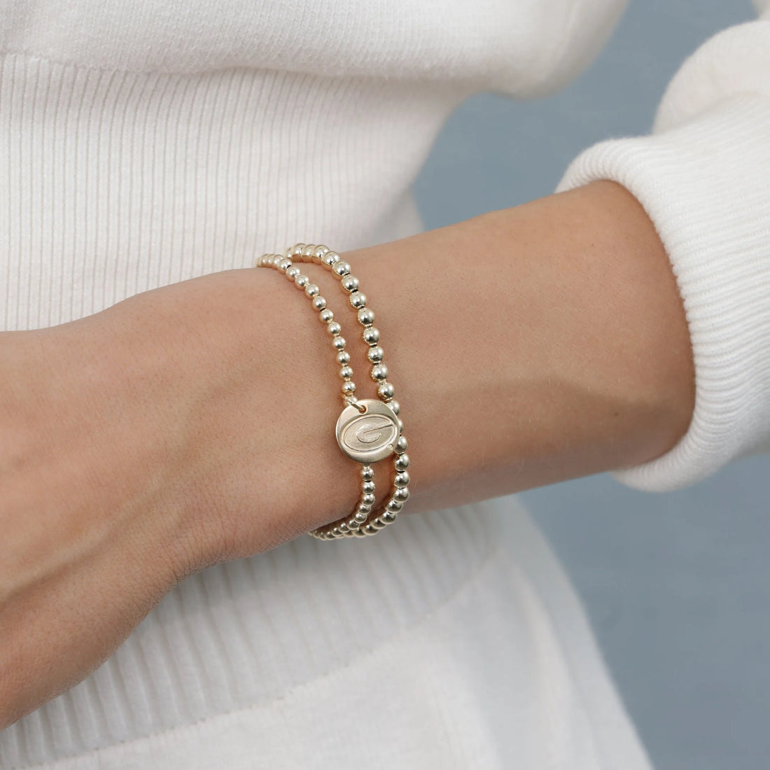 Enewton ECollegiate Extends Classic Gold 3mm Bracelet - UGA Disc