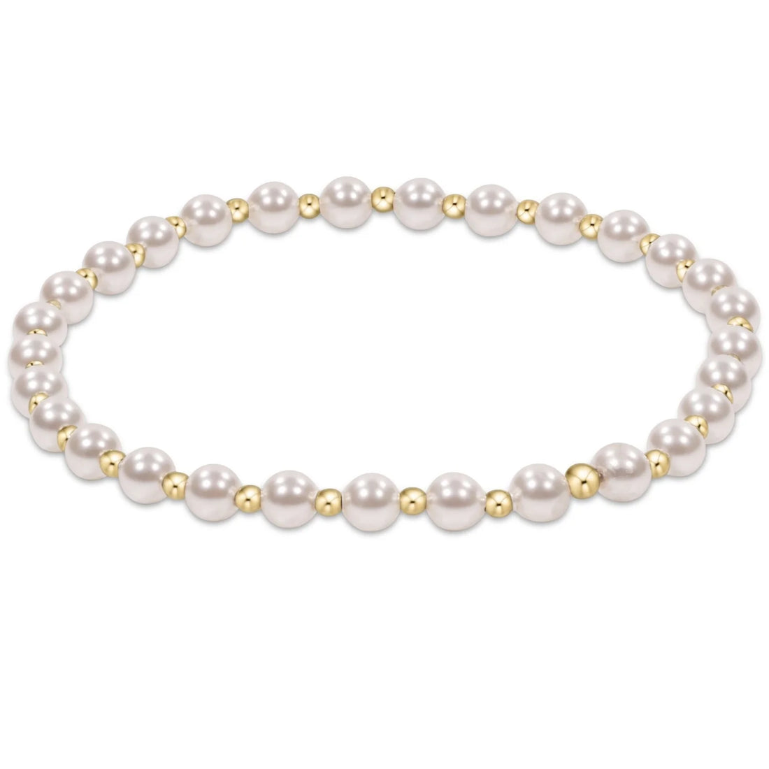 Enewton Extends Classic Grateful Pattern 4mm Bead Bracelet - Pearl
