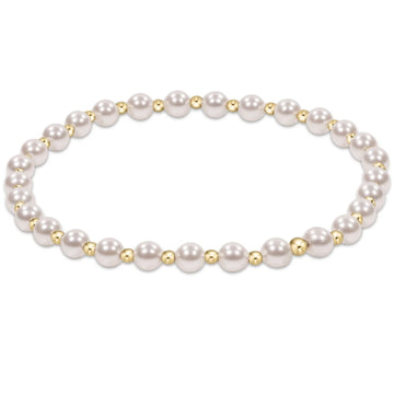Enewton Extends Classic Grateful Pattern 4mm Bead Bracelet - Pearl