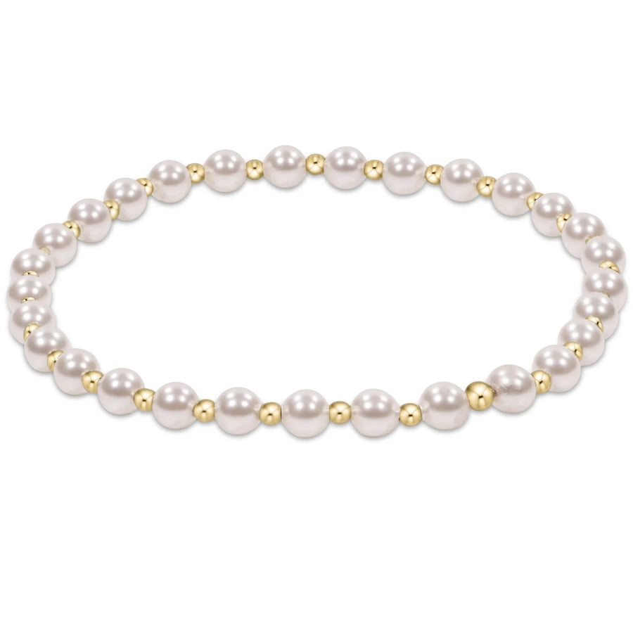 Enewton Extends Classic Grateful Pattern 4mm Bead Bracelet - Pearl