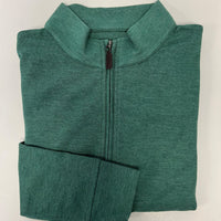 Horn Legend Duo Tone Blended Cotton Crew Pullover - Green