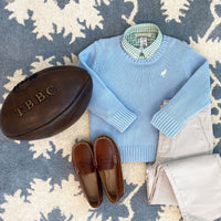 Beaufort Bonnet Dean's List Dress Shirt Kiawah Kelly Green & Barrington Blue Chandler Check With Barrington Blue Stork