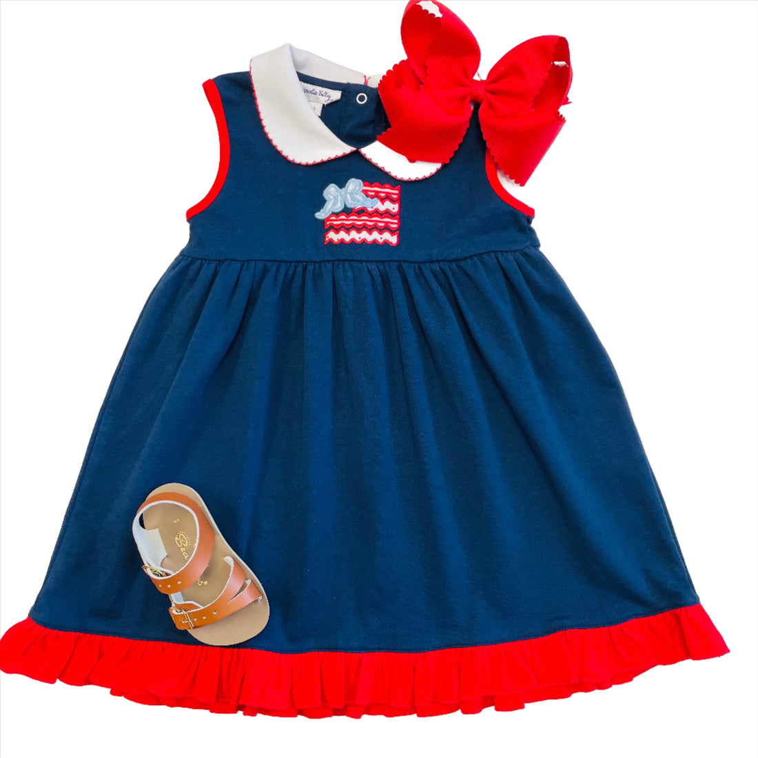 Magnolia Baby Red White & Cute Collared Dress