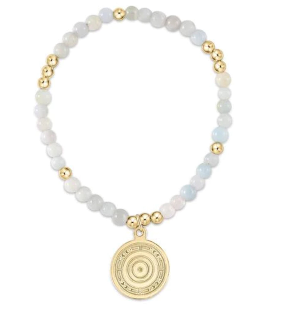 ENewton Worthy Pattern Bead Bracelet-Athena Charm : Aquamarine