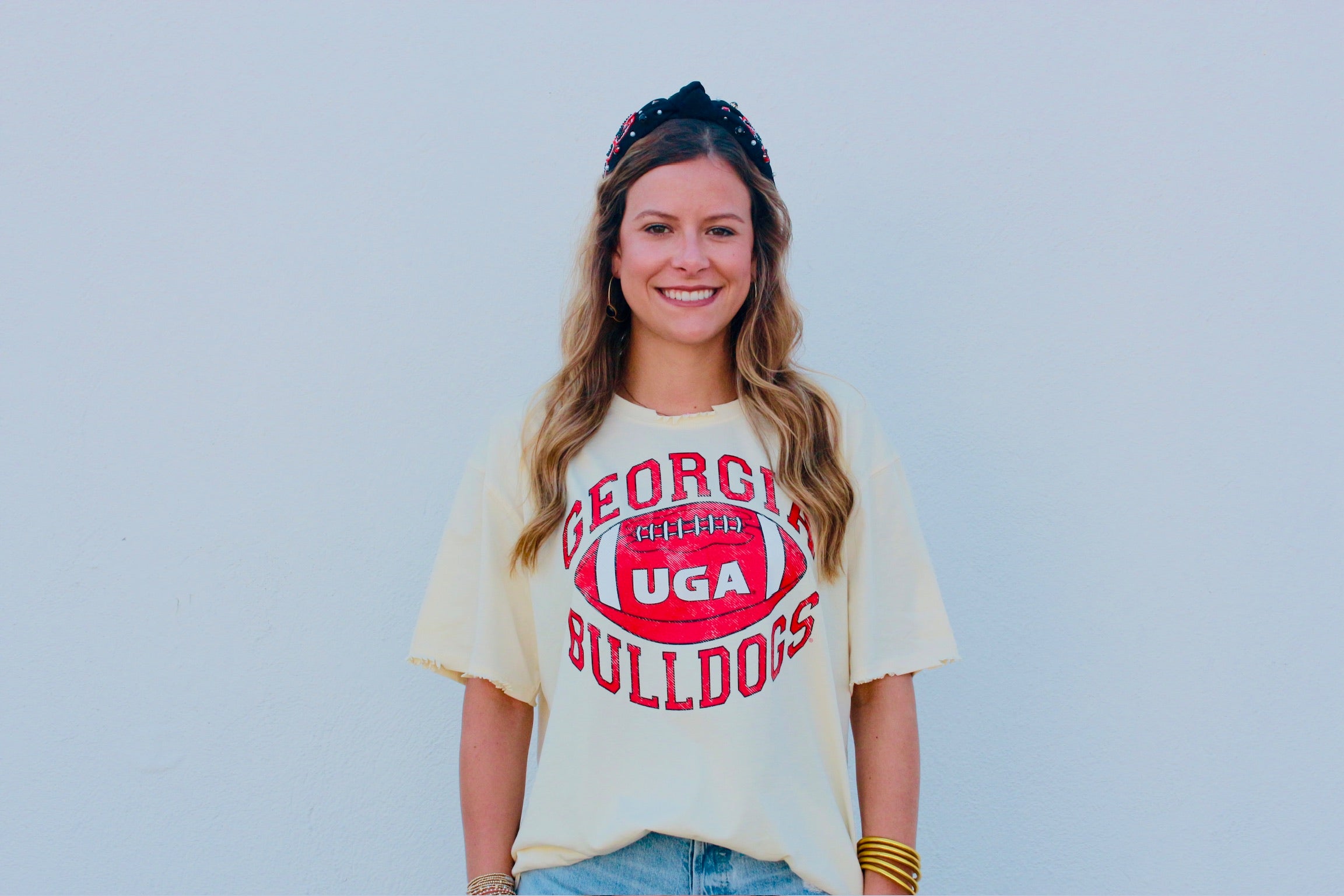 Georgia Distressed Boyfriend Tee – Wiregrass Designs