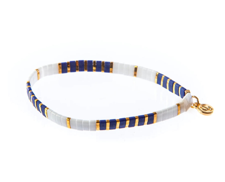 Caryn Lawn Supernova Bracelet-Navy/Gold/White