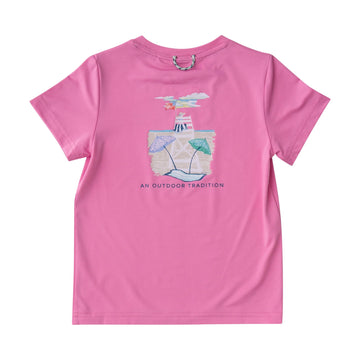 Prodoh Girl's Pro Performance SS Fishing T-shirt - Fuchsia Pink