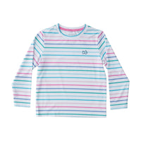 Prodoh Girl's Pro Performance LS Fishing T-shirt - Multi Color Stripe