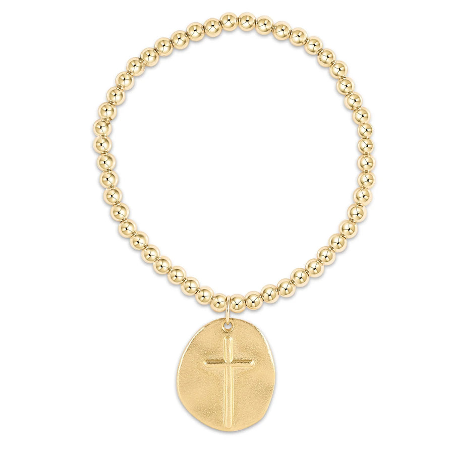 Enewton Classic Gold 4mm Bead Bracelet - Inspire Gold Charm