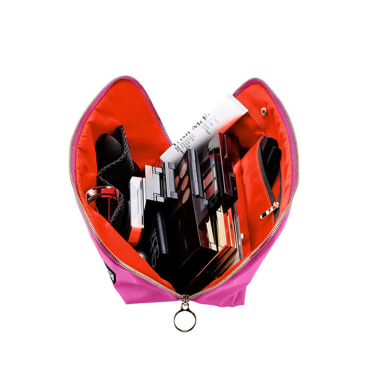 Kuushi Vacationer Makeup Bag - Bubble Gum Pink/Orange