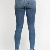 Judy Blue High-Waisted Skinny Jean with Shark Bit Hem