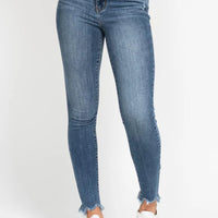 Judy Blue High-Waisted Skinny Jean with Shark Bit Hem