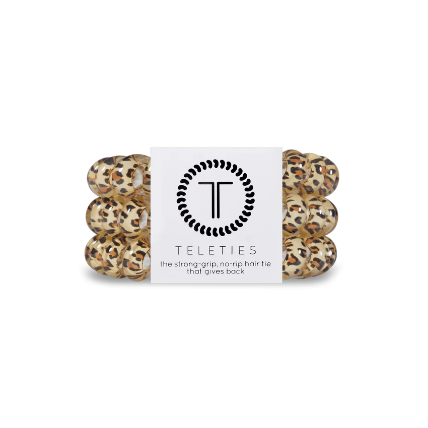 Teleties Large Hair Ties- Leopard