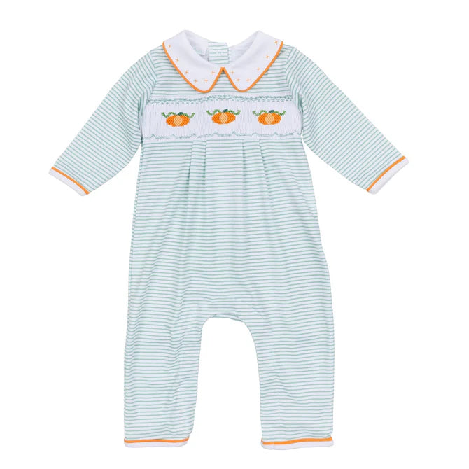 Magnolia Baby Lil' Pumpkin Classics Smocked Playsuit