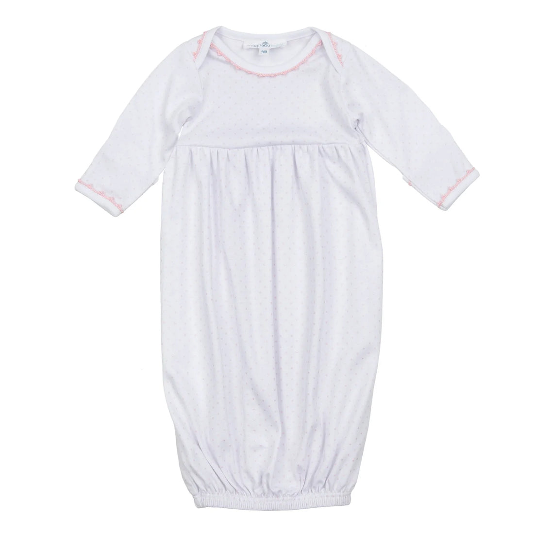 Magnolia Baby Little Love Pink Gathered Gown