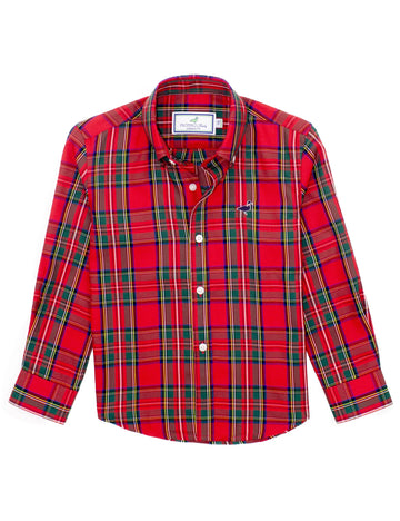 Properly Tied Boys Seasonal Sportshirt - Yuletide