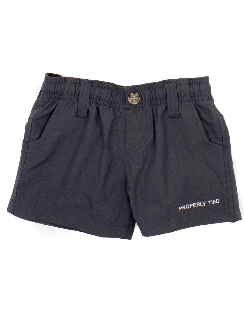 Properly Tied Boys Mallard Short Charcoal