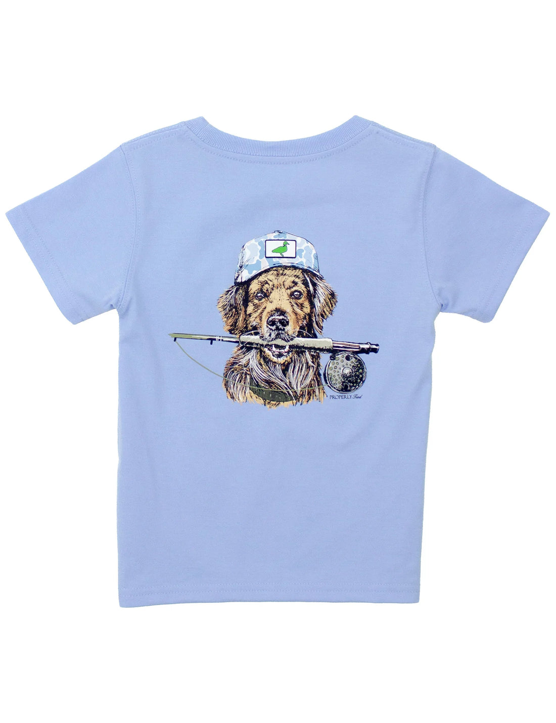 Properly Tied Boys Fishing Buddy Short Sleeve Light Blue