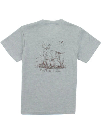 Properly Tied Boys Portland Pocket Tee SS Labrador Moss Grey