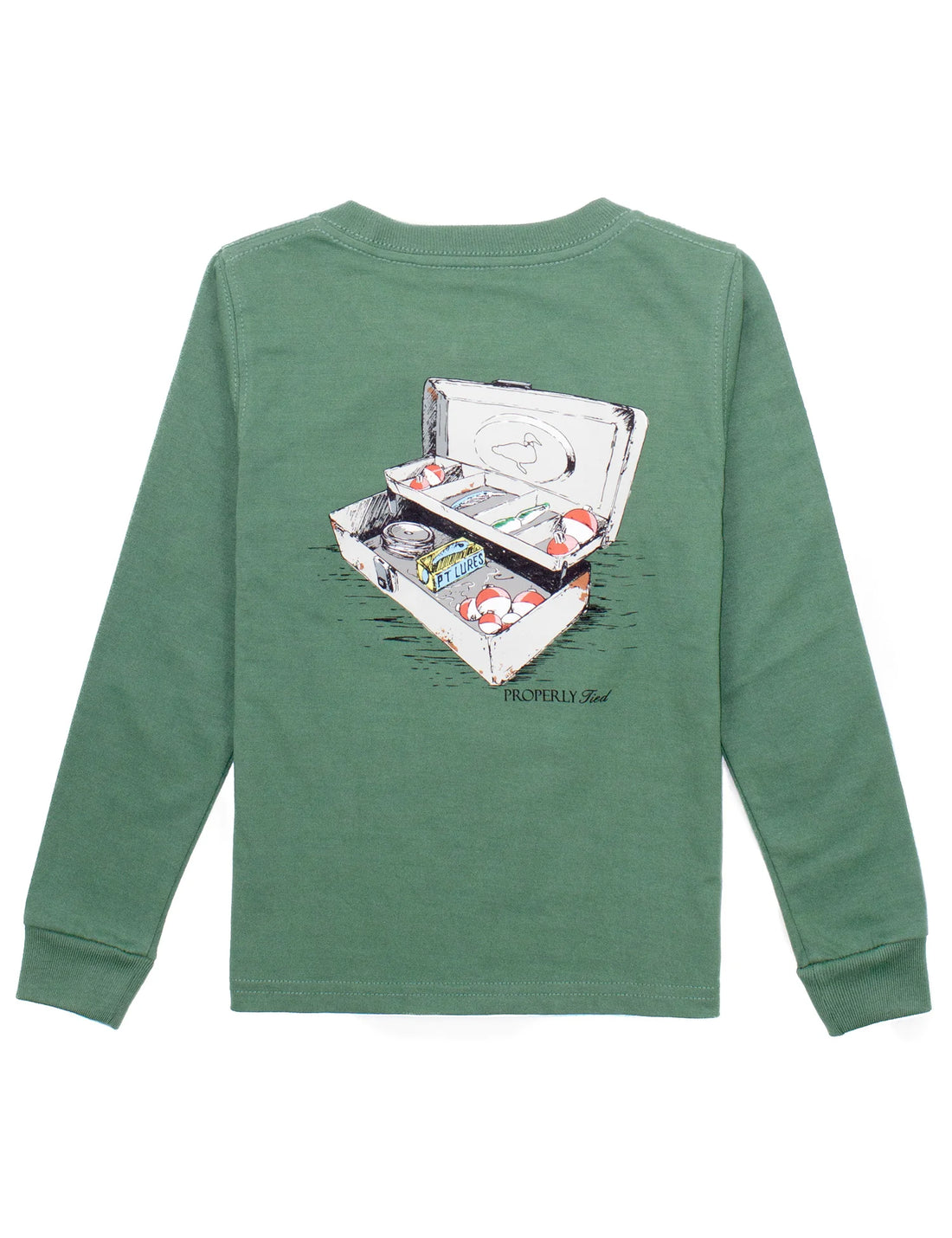 Properly Tied Boys Tackle Box Long Sleeve Fern Green