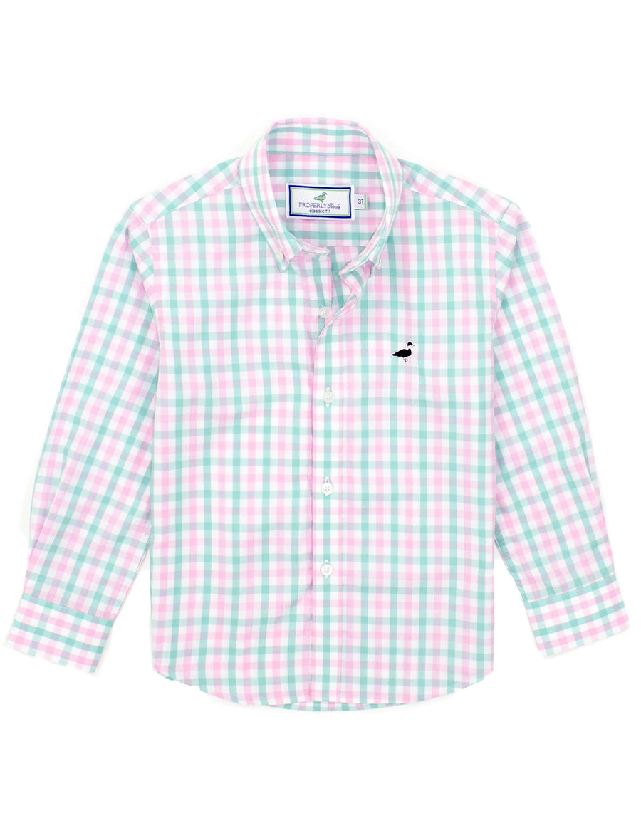 Problerly Properly Tied Boys Seasonal Sportshirt - Rosemary – Wiregrass Designs