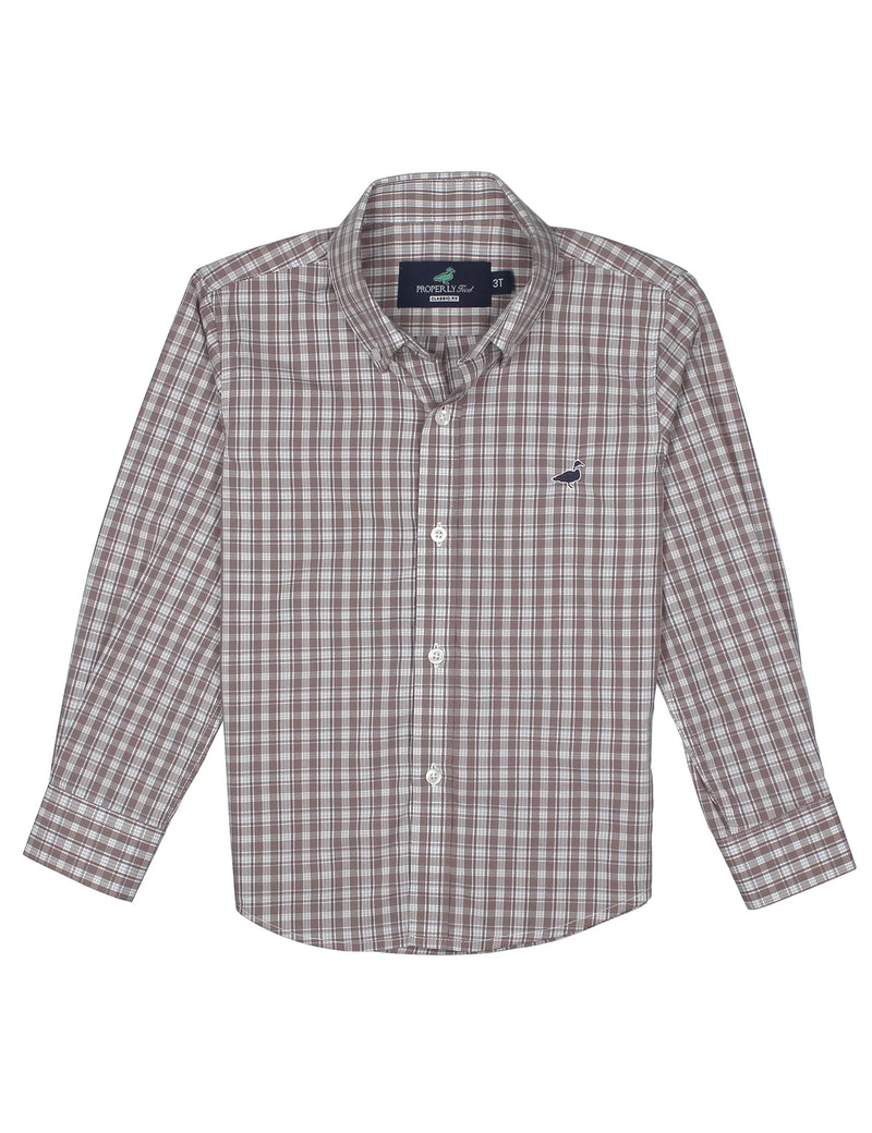 Properly Tied Boys Seasonal Sportshirt Cobblestone