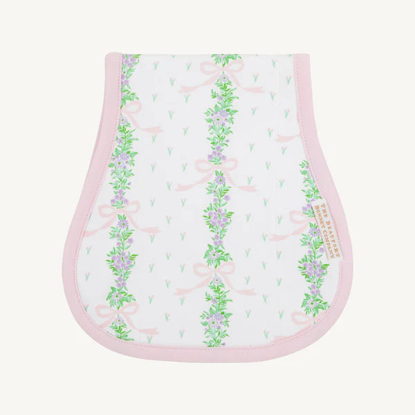 Beaufort Bonnet Oopsie Daisy Burp Cloth - Fincastle Floral/Palm Beach Pink