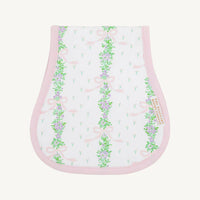Beaufort Bonnet Oopsie Daisy Burp Cloth - Fincastle Floral/Palm Beach Pink