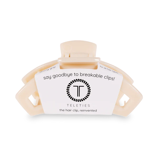 Teleties Open Almond Beige Small Claw Hair Clip
