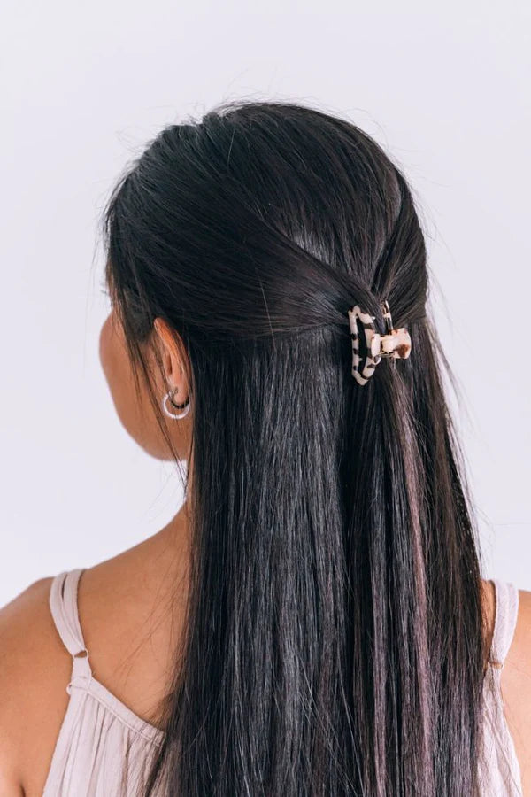 Teleties Open Blonde Tortoise Tiny Hair Clip