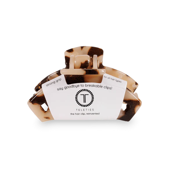 Teleties Open Blonde Tortoise Tiny Hair Clip