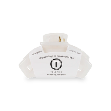 Teleties Open Coconut White Tiny Hair Clip